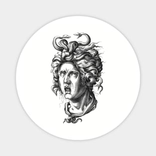 Old Vintage Medusa Greek Mythology Illustration Magnet